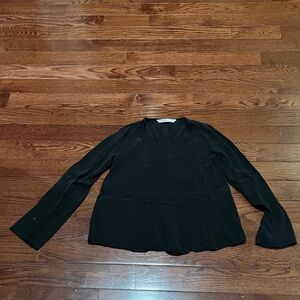Zara Black Long Sleeve Blouse